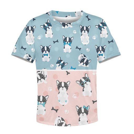 Pull Dog And His Bones Custom Hoodies T-shirt Apparel HD-PET110330K kid 3D apparel Kid T-Shirt XS