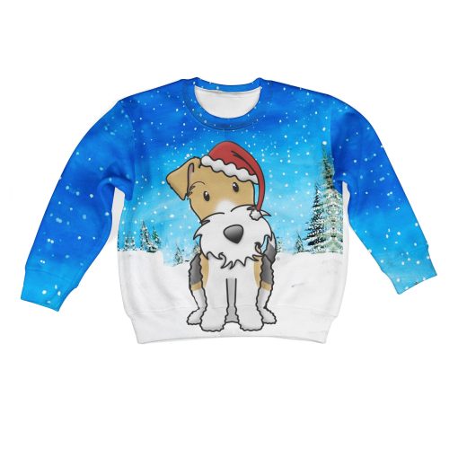 PUPPY DOG MERRY CHRISTMAS Kid Custom Hoodies T-shirt Apparel HD-PET110194K kid 3D apparel Kid Sweatshirt S/6-8