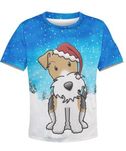 PUPPY DOG MERRY CHRISTMAS Kid Custom Hoodies T-shirt Apparel HD-PET110194K kid 3D apparel Kid T-Shirt XS