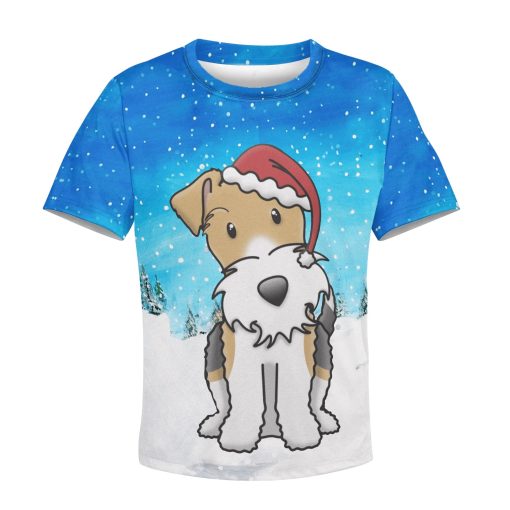 PUPPY DOG MERRY CHRISTMAS Kid Custom Hoodies T-shirt Apparel HD-PET110194K kid 3D apparel Kid T-Shirt XS