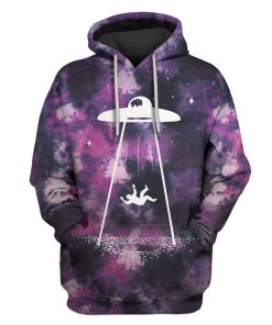 Purple UFO Custom T-shirt - Hoodies Apparel HD-GH1106110 3D Custom Fleece Hoodies Hoodie S 