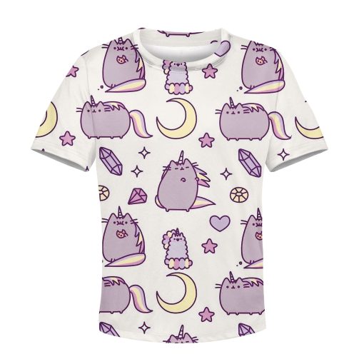 Pusheen Cat Unicorn Custom Hoodies T-shirt Apparel HD-UNI110157K kid 3D apparel Kid T-Shirt XS/4-5