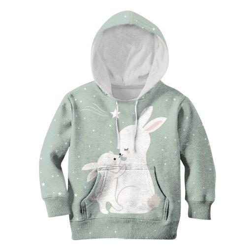Rabbit Family Custom Hoodies T-shirt Apparel HD-PET110395K kid 3D apparel Kid Hoodie S/6-8