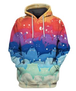 Rainbow Cats Custom T-shirt - Hoodies Apparel HD-PET110216 3D Custom Fleece Hoodies Hoodie S 