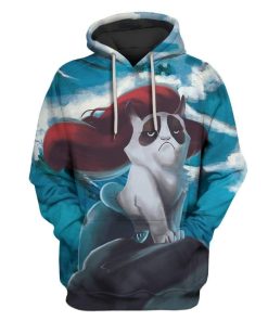 red hair grumpy cat Custom T-shirt - Hoodies Apparel HD-GH20357 3D Custom Fleece Hoodies Hoodie S 