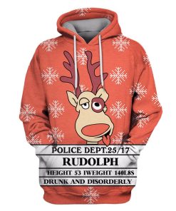 Reindeer In Christmas Custom Hoodie HD-UGL110145 3D Custom Fleece Hoodies Hoodie S 