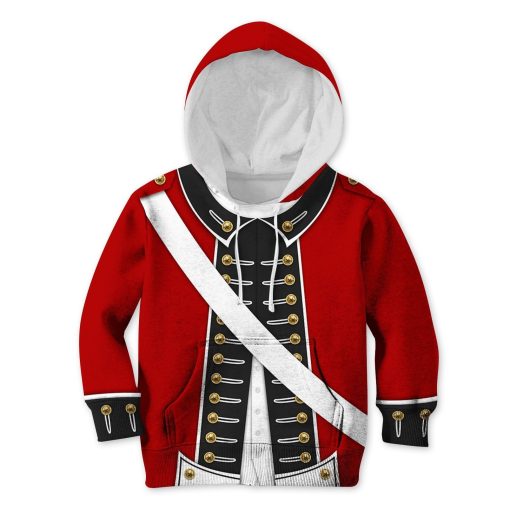REVOLUTIONARY WAR UNIFORM Kid Custom Hoodies T-shirt Apparel HD-GH110502K kid 3D apparel Kid Hoodie 2XS/3-4
