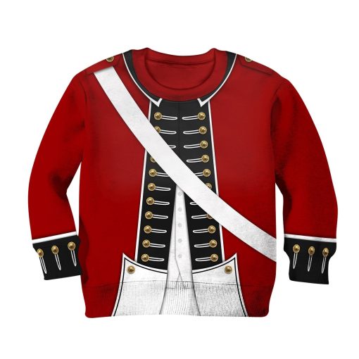 REVOLUTIONARY WAR UNIFORM Kid Custom Hoodies T-shirt Apparel HD-GH110502K kid 3D apparel Kid Sweatshirt 2XS/3-4