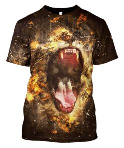 Roaring Lion Hoodies - T-Shirts Apparel PET110182 3D Custom Fleece Hoodies T-Shirt S 