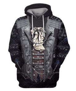 Rock Metal Vampire Biker Custom T-shirt - Hoodies Apparel HD-UGL110186 3D Custom Fleece Hoodies Hoodie S 