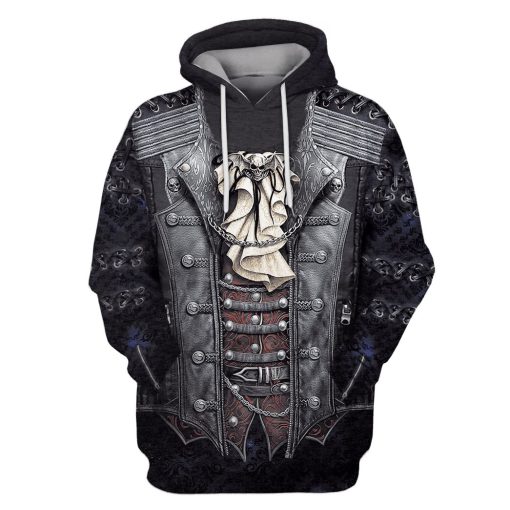 Rock Metal Vampire Biker Custom T-shirt - Hoodies Apparel HD-UGL110186 3D Custom Fleece Hoodies Hoodie S