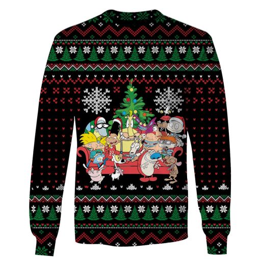 Rugrats Merry Christmas Custom T-shirt - Hoodies Apparel HD-UGL110211 3D Custom Fleece Hoodies Long Sleeve S