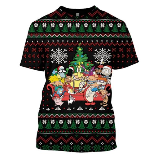 Rugrats Merry Christmas Custom T-shirt - Hoodies Apparel HD-UGL110211 3D Custom Fleece Hoodies T-Shirt S