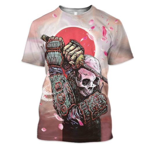 Samurai Ninja Skull Custom T-Shirts Hoodies Apparel JP-TA0502204 3D Custom Fleece Hoodies T-Shirt S