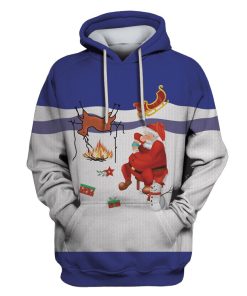 santa claus in the christmas day Custom T-shirt - Hoodies Apparel HD-UGL110144 3D Custom Fleece Hoodies Hoodie S 
