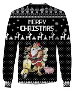 Santa Claus Merry Christmas Custom T-shirt - Hoodies Apparel HD-UGL110205 3D Custom Fleece Hoodies Long Sleeve S 