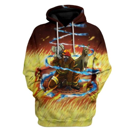 Save Australia Firefighter Custom T-Shirts Hoodies Apparel HD-QM10012010 3D Custom Fleece Hoodies Hoodie S