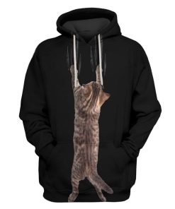SCRATCHING CAT Custom T-shirt - Hoodies Apparel HD-GH20430 3D Custom Fleece Hoodies Hoodie S
