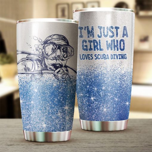 Scuba Diving Girl - Tumbler Cup tumbler Tumbler