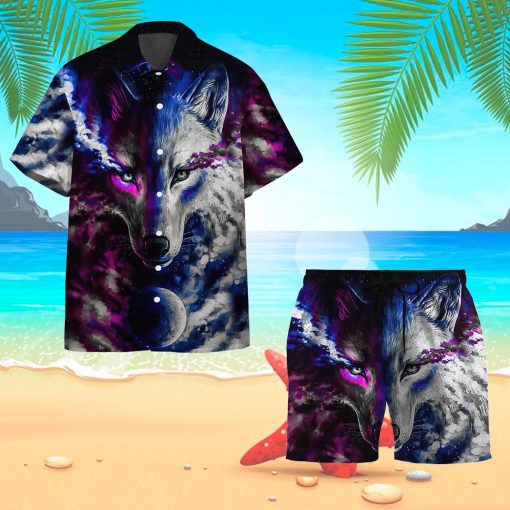 Gearhumans 3D Fantasy Wolf Custom Hawaii Shirt - Image 11