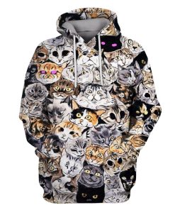 Sea Of Cats Custom T-shirt - Hoodies Apparel HD-PET110231 3D Custom Fleece Hoodies Hoodie S 
