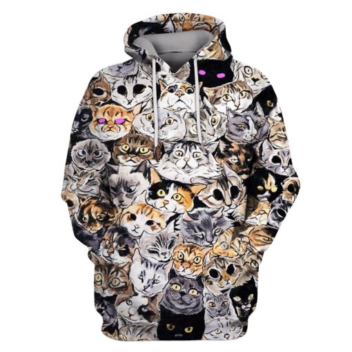 Sea Of Cats Custom T-shirt - Hoodies Apparel HD-PET110231 3D Custom Fleece Hoodies Hoodie S
