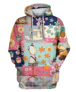 Sewing Tools Custom T-shirt - Hoodies Apparel HD-GH110559 3D Custom Fleece Hoodies Hoodie S 