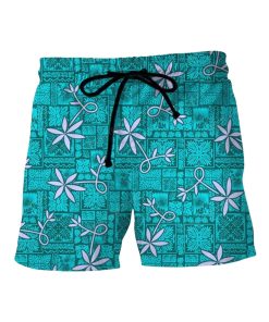 Gearhumans 3D ELV PRL Blue Hawaii Short