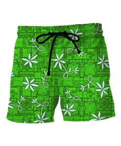 Gearhumans 3D ELV PRL Green Hawaii Shorts