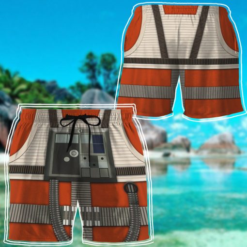 Gearhumans 3D S.W Rebel Pilot Hawaii Shorts