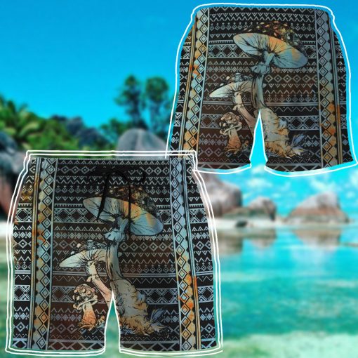 Gearhumans 3D Mushroom Hawaii Shorts