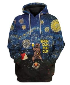 Shuh Duh Fuh Cup Starry Night Camping Custom T-Shirts Hoodies Apparel CP-DT0802205 3D Custom Fleece Hoodies Hoodie S