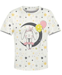 Sitting on the moon with balloon Kid Custom Hoodies T-shirt Apparel HD-PET110267K kid 3D apparel Kid T-Shirt XS