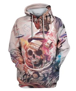 Skullcap Astronaut Custom T-shirt - Hoodies Apparel HD-GH110531 3D Custom Fleece Hoodies Hoodie S