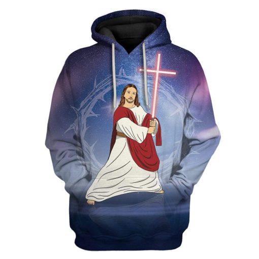 Sky Jesus In Galaxy Custom T-Shirts Hoodies Apparel JE-TA1912194 3D Custom Fleece Hoodies Hoodie S