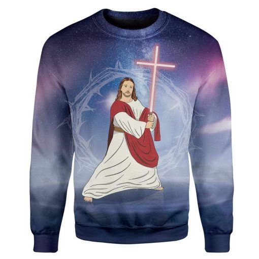 Sky Jesus In Galaxy Custom T-Shirts Hoodies Apparel JE-TA1912194 3D Custom Fleece Hoodies Long Sleeve S
