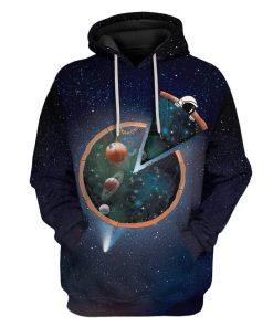 Sleeping Astronaut On Galaxy Pizza Custom T-Shirts Hoodies Apparel GL-TA1401203 3D Custom Fleece Hoodies Hoodie S