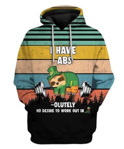 Sloth Absolutely Not Work Out On St Patrick Day Custom T-Shirts Hoodies Apparel GM-DT2001203 3D Custom Fleece Hoodies Hoodie S 