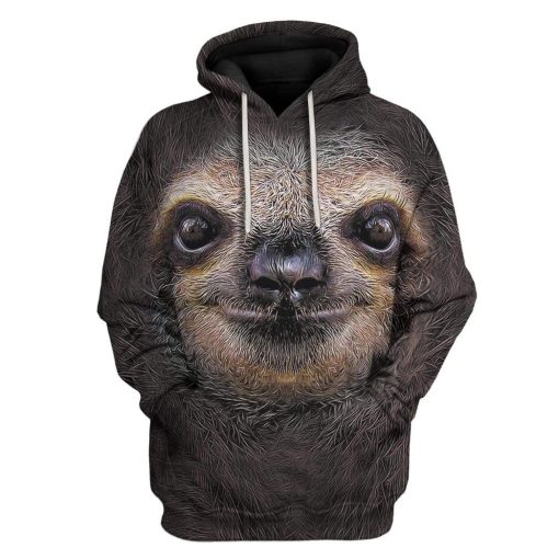 Sloth Custom T-Shirts Hoodies Apparel HD-QM1401202 3D Custom Fleece Hoodies Hoodie S