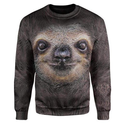 Sloth Custom T-Shirts Hoodies Apparel HD-QM1401202 3D Custom Fleece Hoodies Long Sleeve S