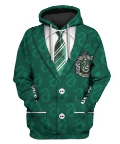 Slytherin House HP Custom T-shirt - Hoodies Apparel HD-MV11157 3D Custom Fleece Hoodies Hoodie S 