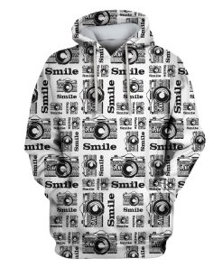 Smile Camera Custom T-shirt - Hoodies Apparel HD-GH110596 3D Custom Fleece Hoodies Hoodie S 