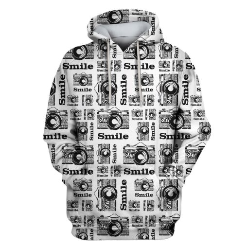 Smile Camera Custom T-shirt - Hoodies Apparel HD-GH110596 3D Custom Fleece Hoodies Hoodie S