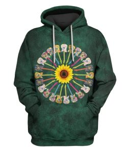 Snowflower and Guitars Custom T-shirt - Hoodies Apparel HD-GH1106162 3D Custom Fleece Hoodies Hoodie S 