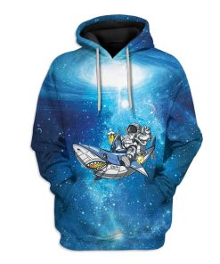 Space Astronaut Riding Shark Custom T-Shirts Hoodies Apparel GL-DT1112191 3D Custom Fleece Hoodies Hoodie S