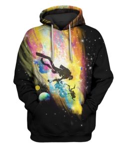SPACE DIVING Custom T-shirt - Hoodies Apparel HD-MV111374 3D Custom Fleece Hoodies Hoodie S 