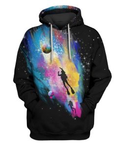 Space Diving Custom T-shirt - Hoodies Apparel HD-MV111375 3D Custom Fleece Hoodies Hoodie S 