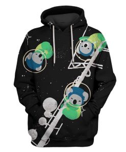 Space Koalas Custom T-shirt - Hoodies Apparel HD-GH20361 3D Custom Fleece Hoodies Hoodie S 