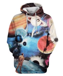 Spaceman Thinking About Universe Custom T-shirt - Hoodies Apparel GH110372 3D Custom Fleece Hoodies Hoodie S