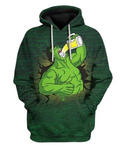 St Patrick Day Hulk Drinks Beer Custom T-Shirts Hoodies Apparel MV-DT0302202 3D Custom Fleece Hoodies Hoodie S 